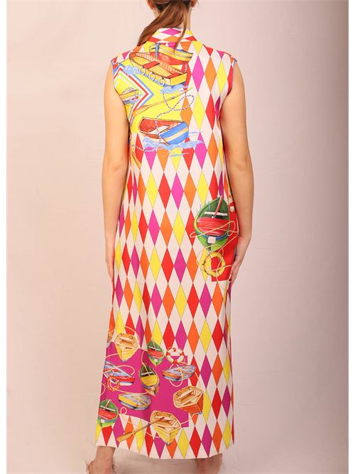 Colored shirt dress in pure silk Laboratorio Capri | TORAJABARCHE
